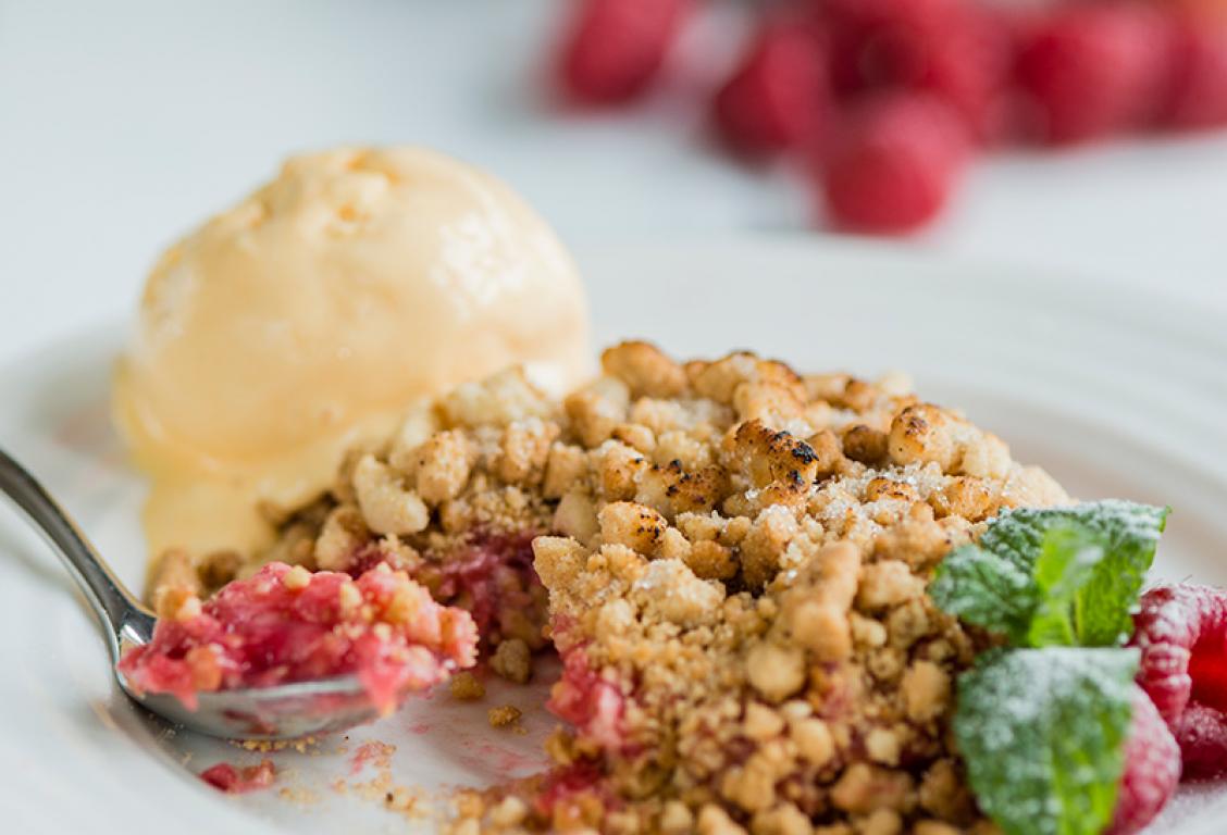 Apple & Raspberry Crumble » Langtons